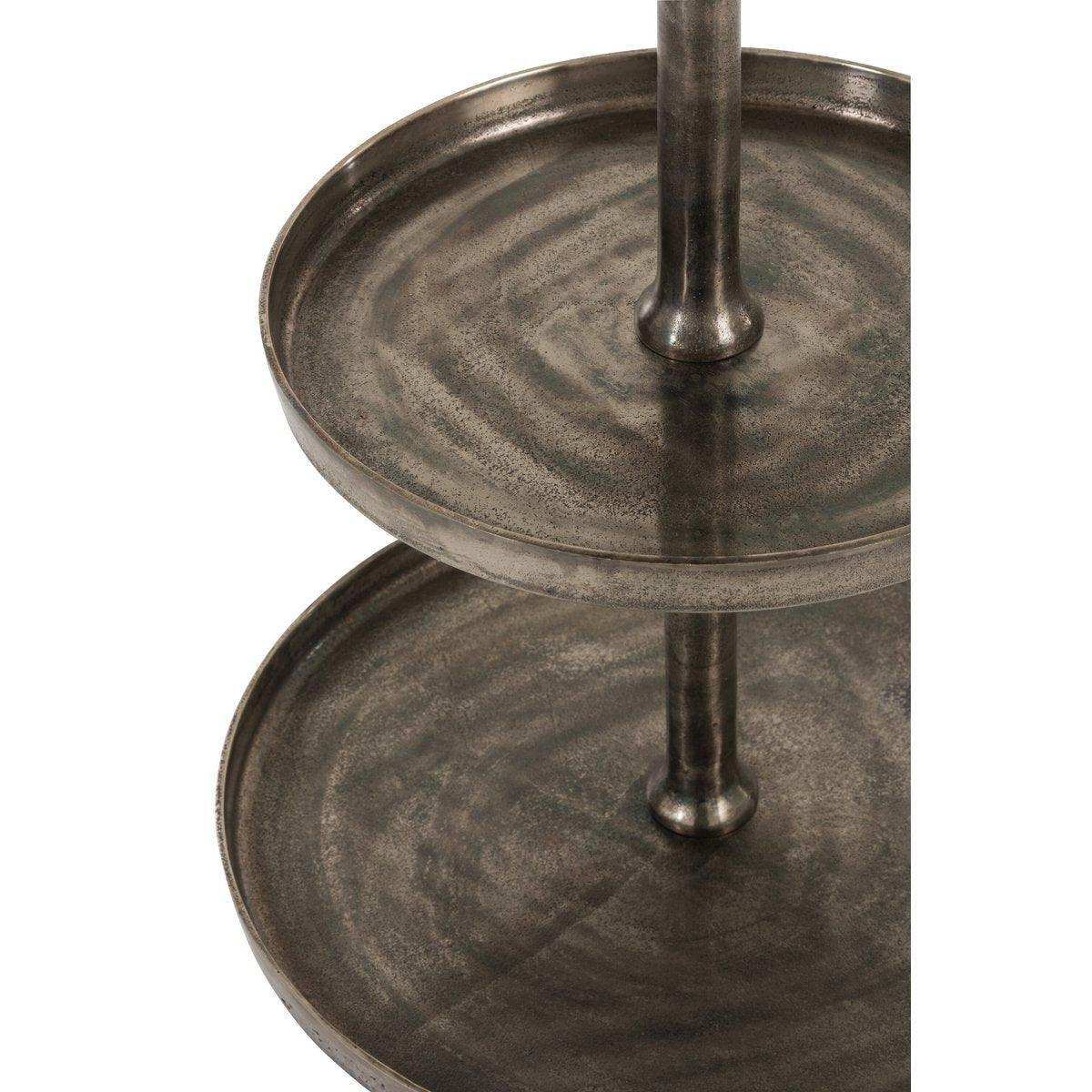 J-Line 3 Levels On Foot Plateau – Tablett – Metall – Grau - HomeDesign Knaus