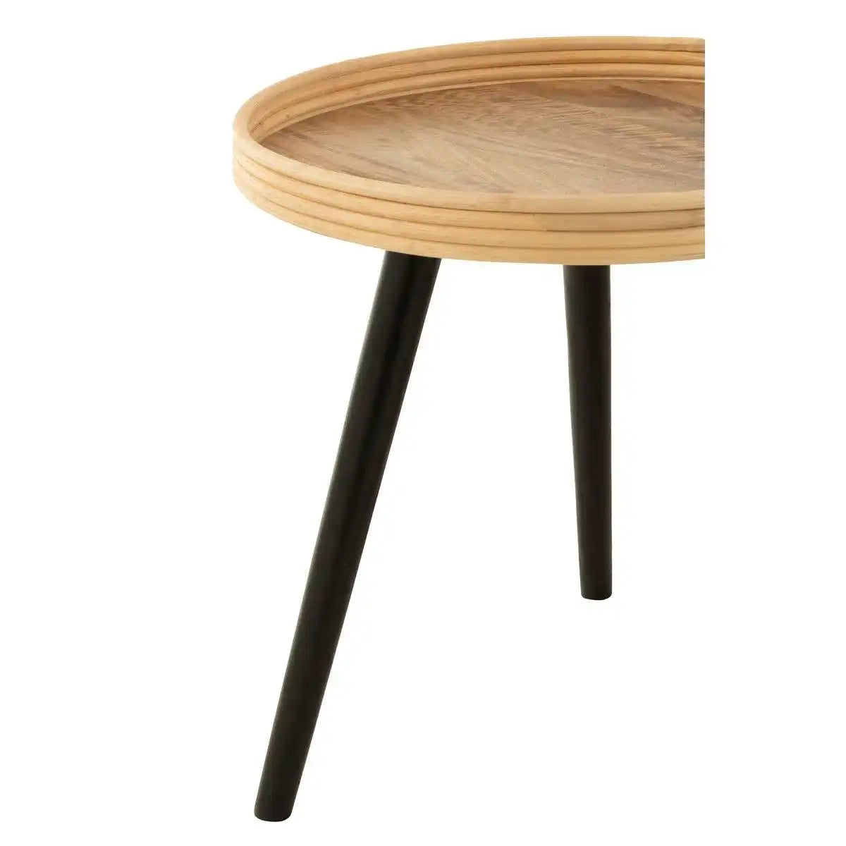 J-Line 3er-Set Beistelltisch rund Mangoholz Natur - HomeDesign Knaus