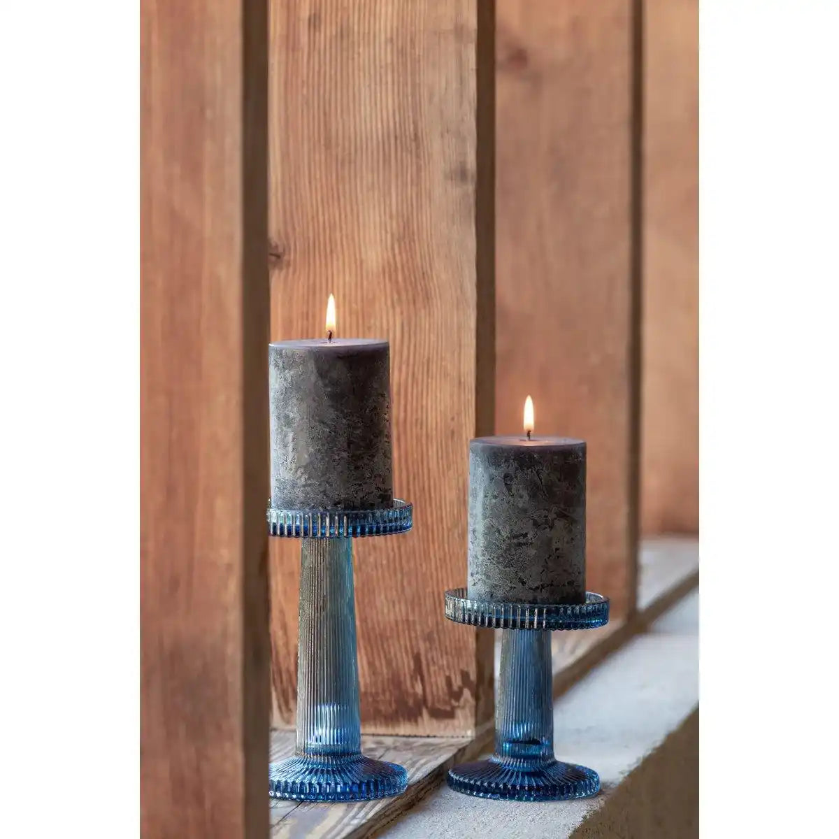 J-Line 3er-Set Kuchenhalter Nelly Glas Blau - HomeDesign Knaus