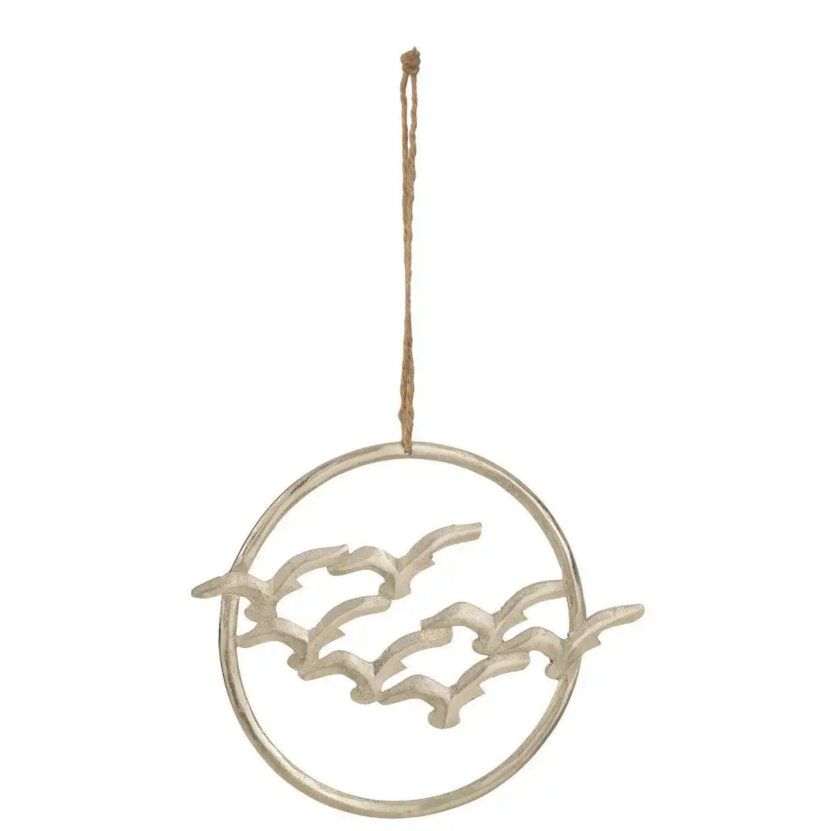 J-Line Anhänger Birds Circles – Aluminium – Silber - HomeDesign Knaus