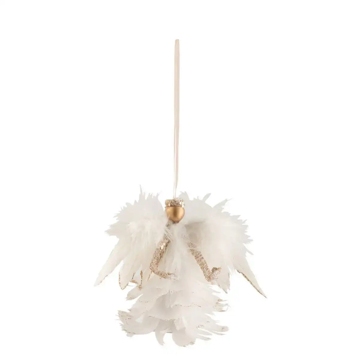 J-Line-Anhänger - Federn - Ecru/Gold - HomeDesign Knaus