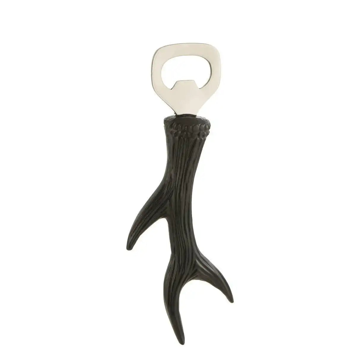 J-Line Antler Flaschenöffner – Stahl – Schwarz - HomeDesign Knaus