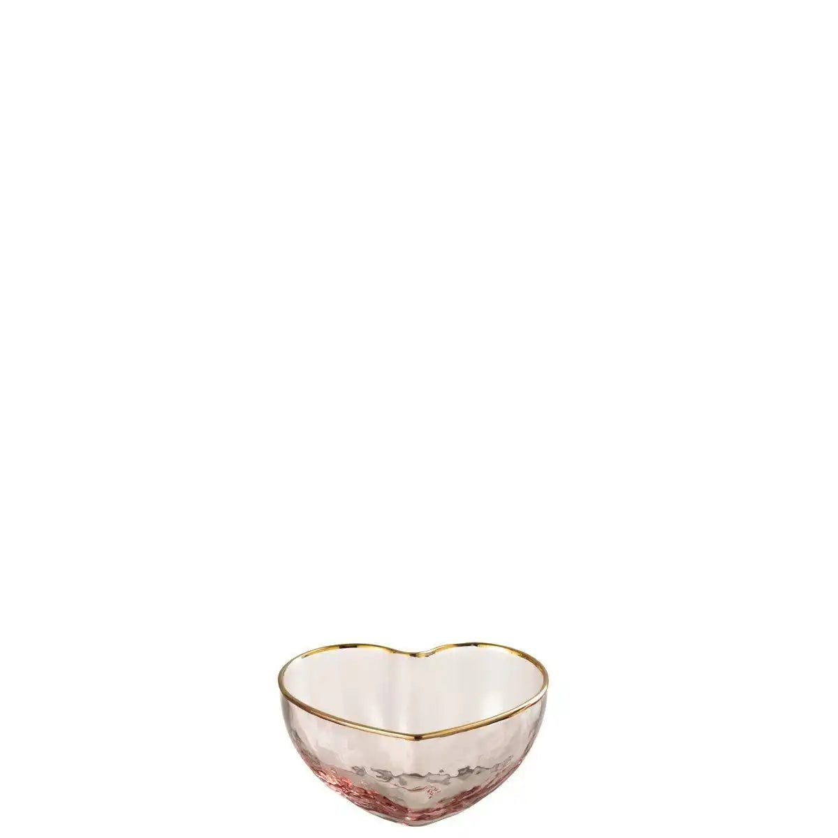 J-Line Aperitifschale Herz - Glas - Gold/Rosa - HomeDesign Knaus