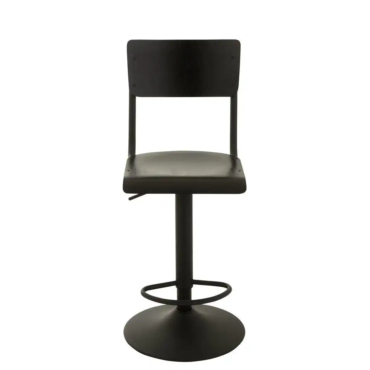 J-Line Barstuhl - Holz/Metall - Schwarz - 2 Stück - HomeDesign Knaus
