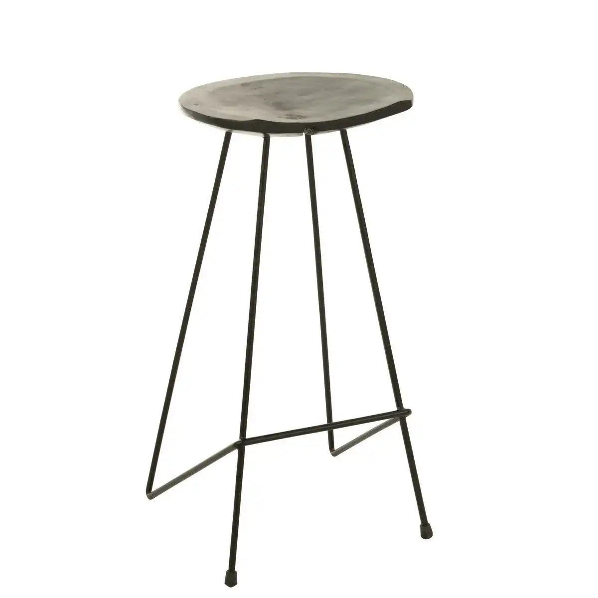 J-Line Barstuhl Teakholz/Eisen Schwarz - HomeDesign Knaus