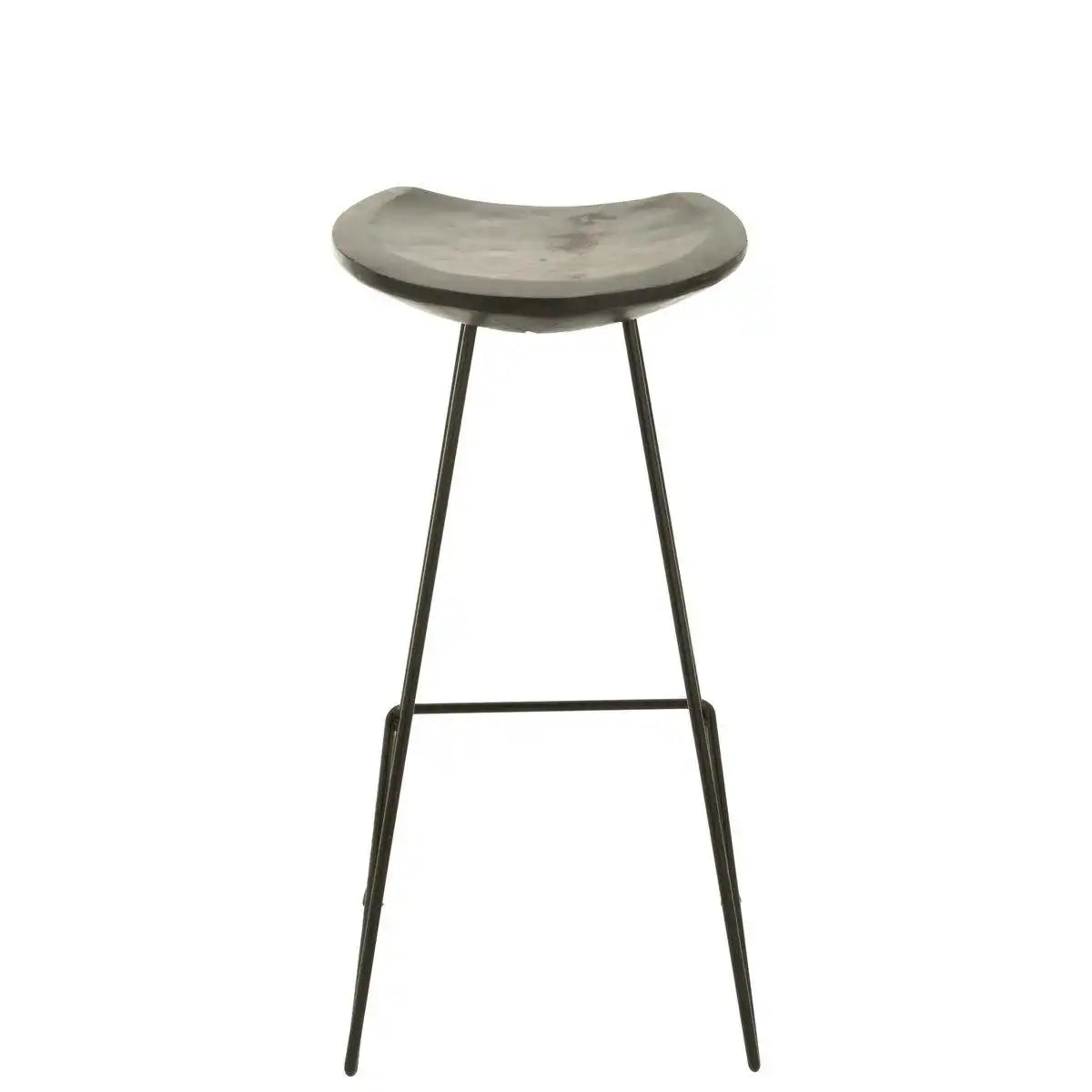 J-Line Barstuhl Teakholz/Eisen Schwarz - HomeDesign Knaus