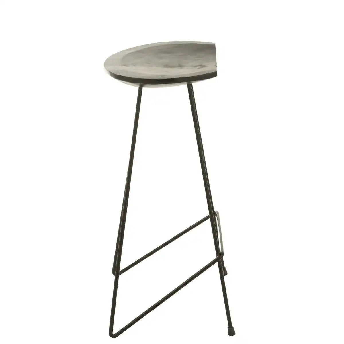 J-Line Barstuhl Teakholz/Eisen Schwarz - HomeDesign Knaus