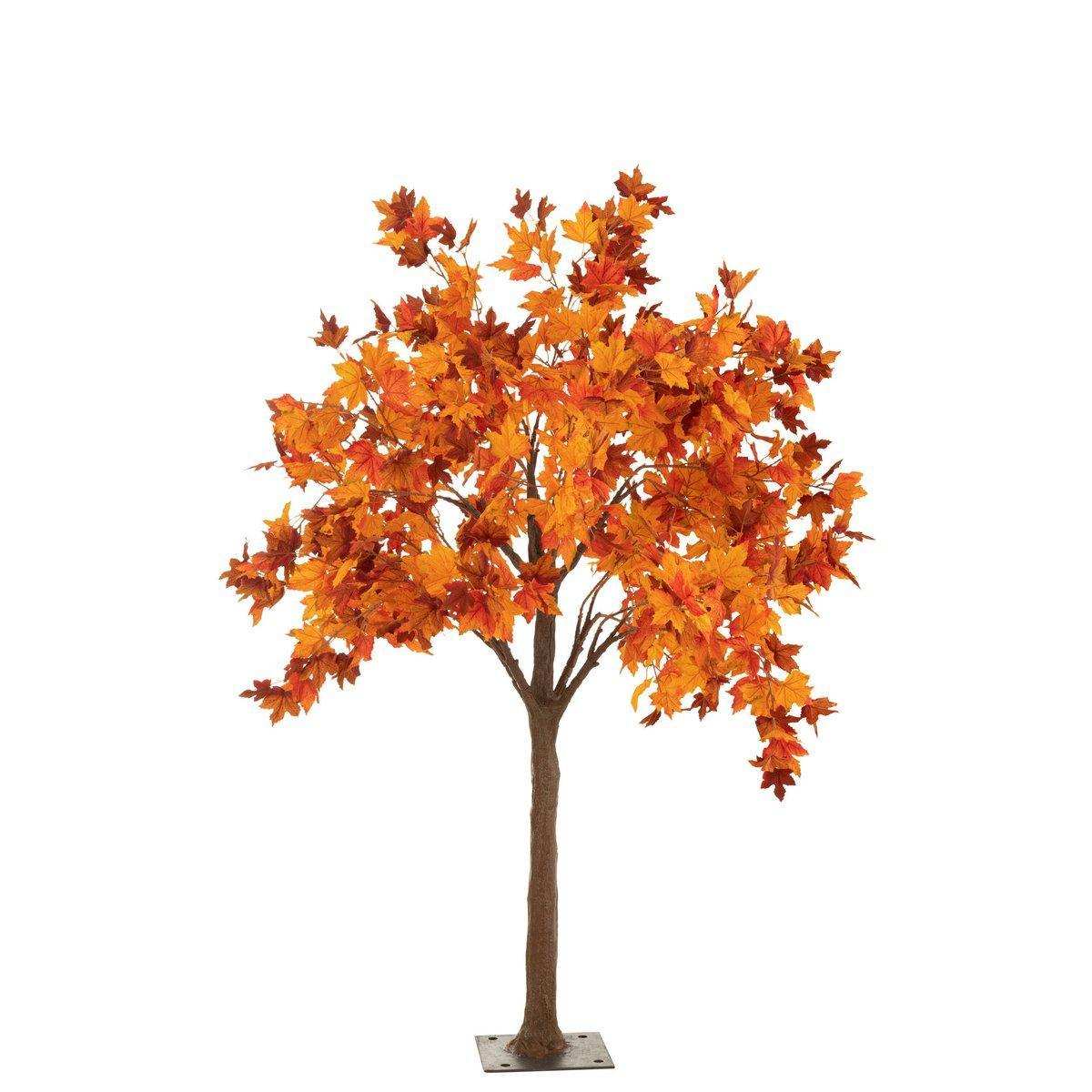 J-Line Baum Herbstblätter Stahlbraun/Orange - HomeDesign Knaus