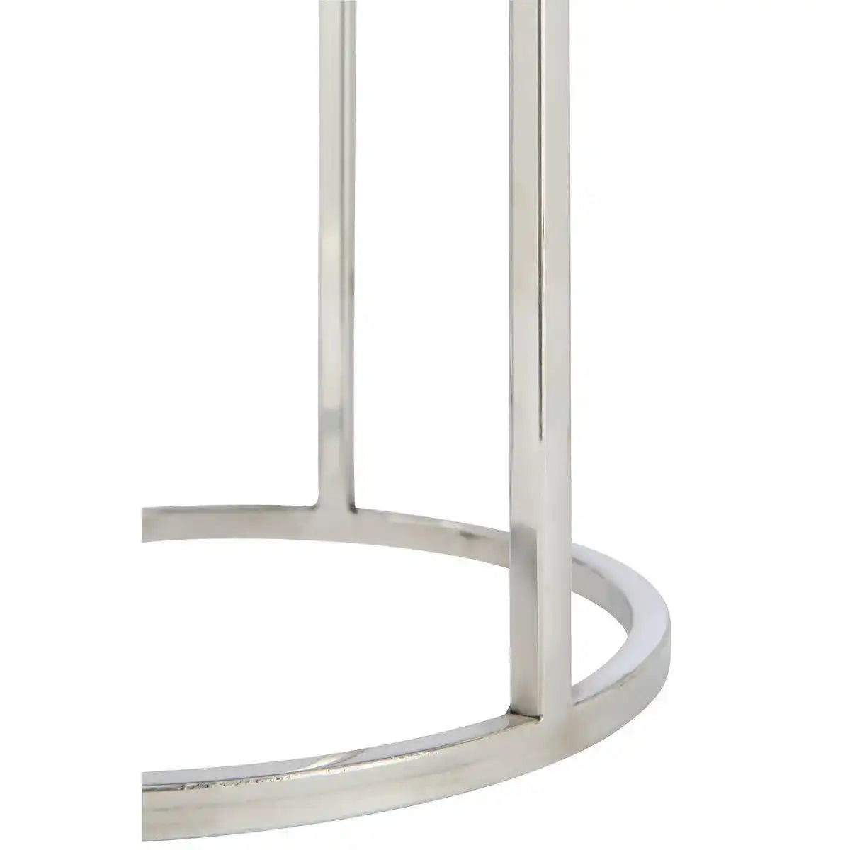 J-Line Beistelltisch Achat – Stein/Metall – Grau/Silber – 2er-Set - HomeDesign Knaus