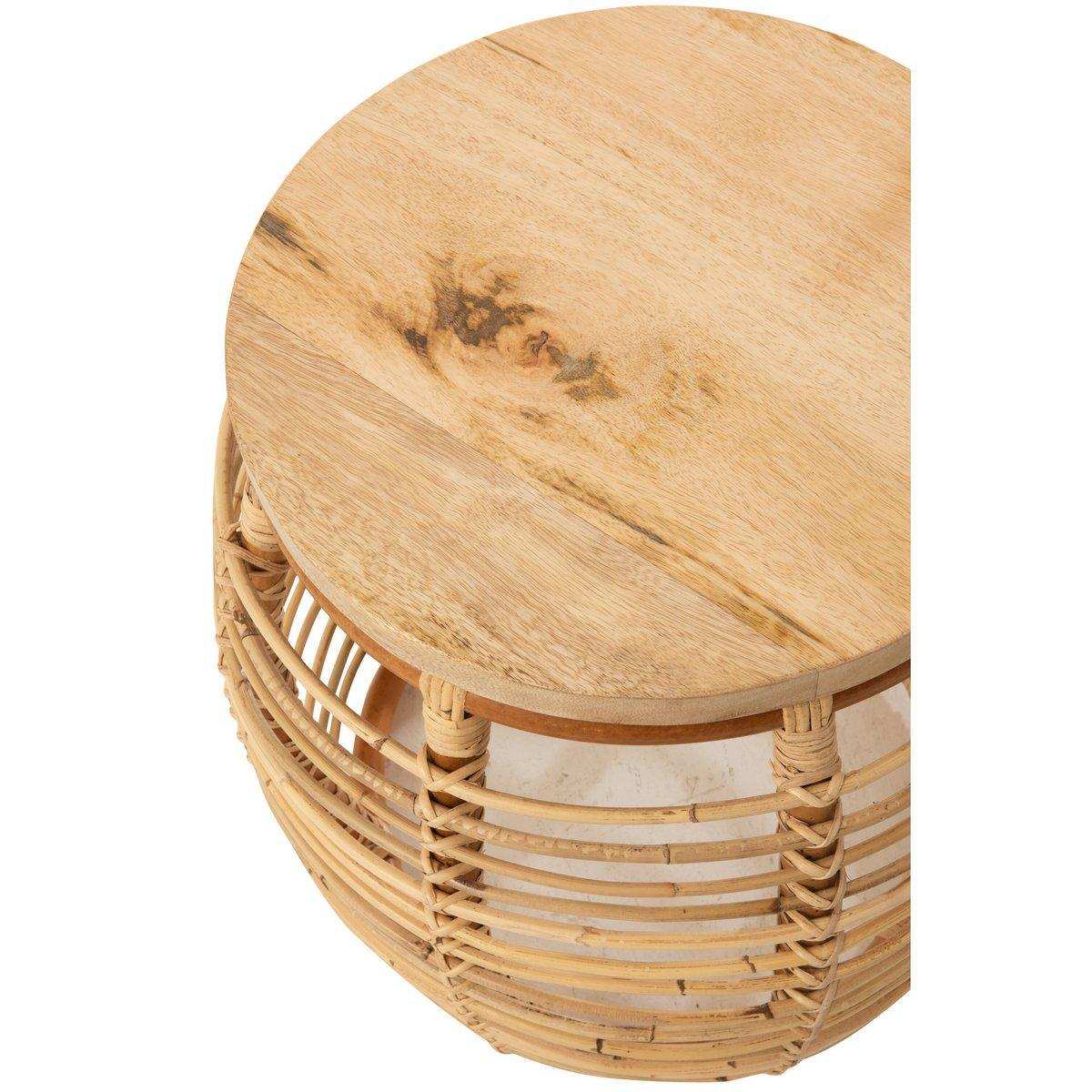 J-Line Beistelltisch Ana – Rattan – Natur - HomeDesign Knaus