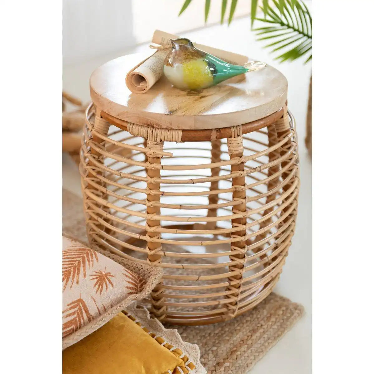 J-Line Beistelltisch Ana – Rattan – Natur - HomeDesign Knaus