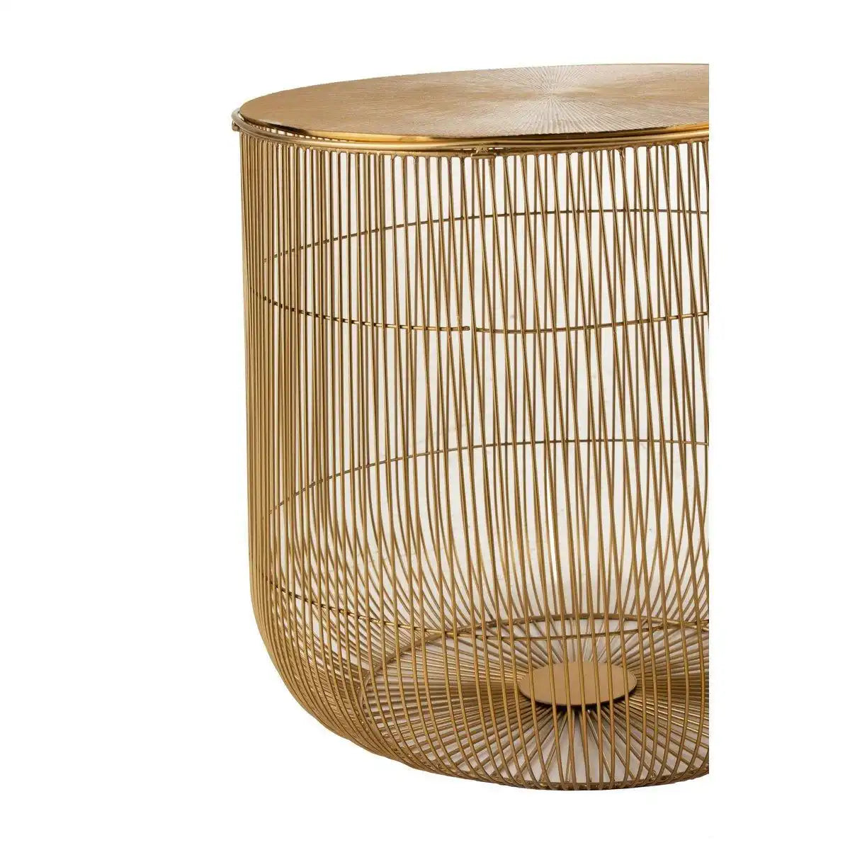 J-Line Beistelltisch Basket – Metall – Gold – 2er-Set - HomeDesign Knaus