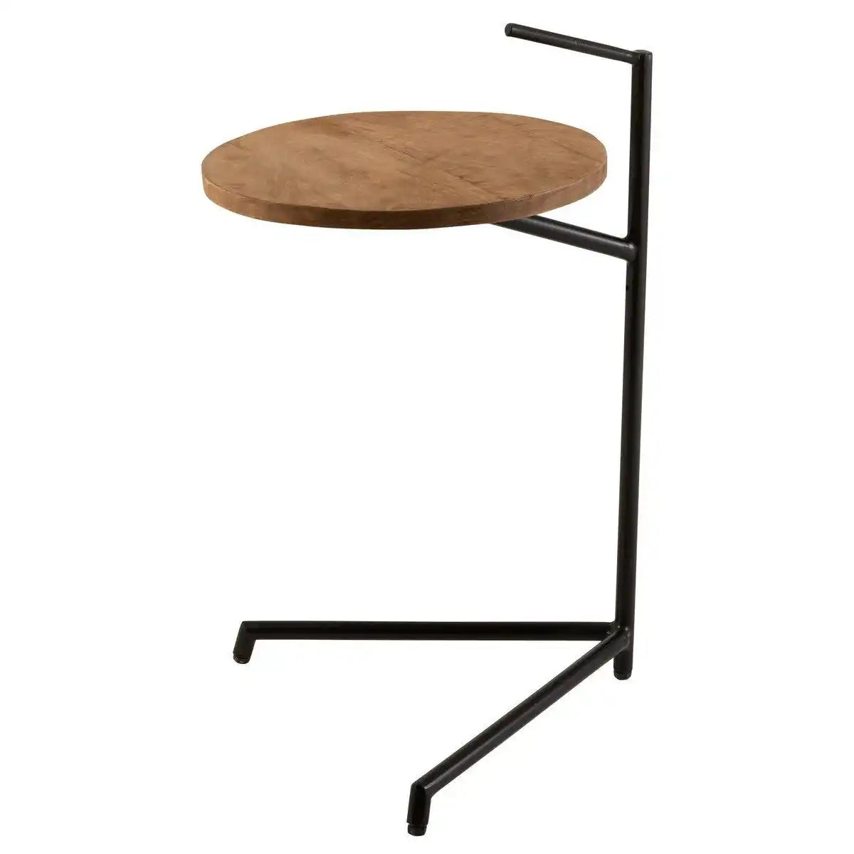 J-Line Beistelltisch Bistro rund Mangoholz/Eisen Natur/Schwarz - HomeDesign Knaus