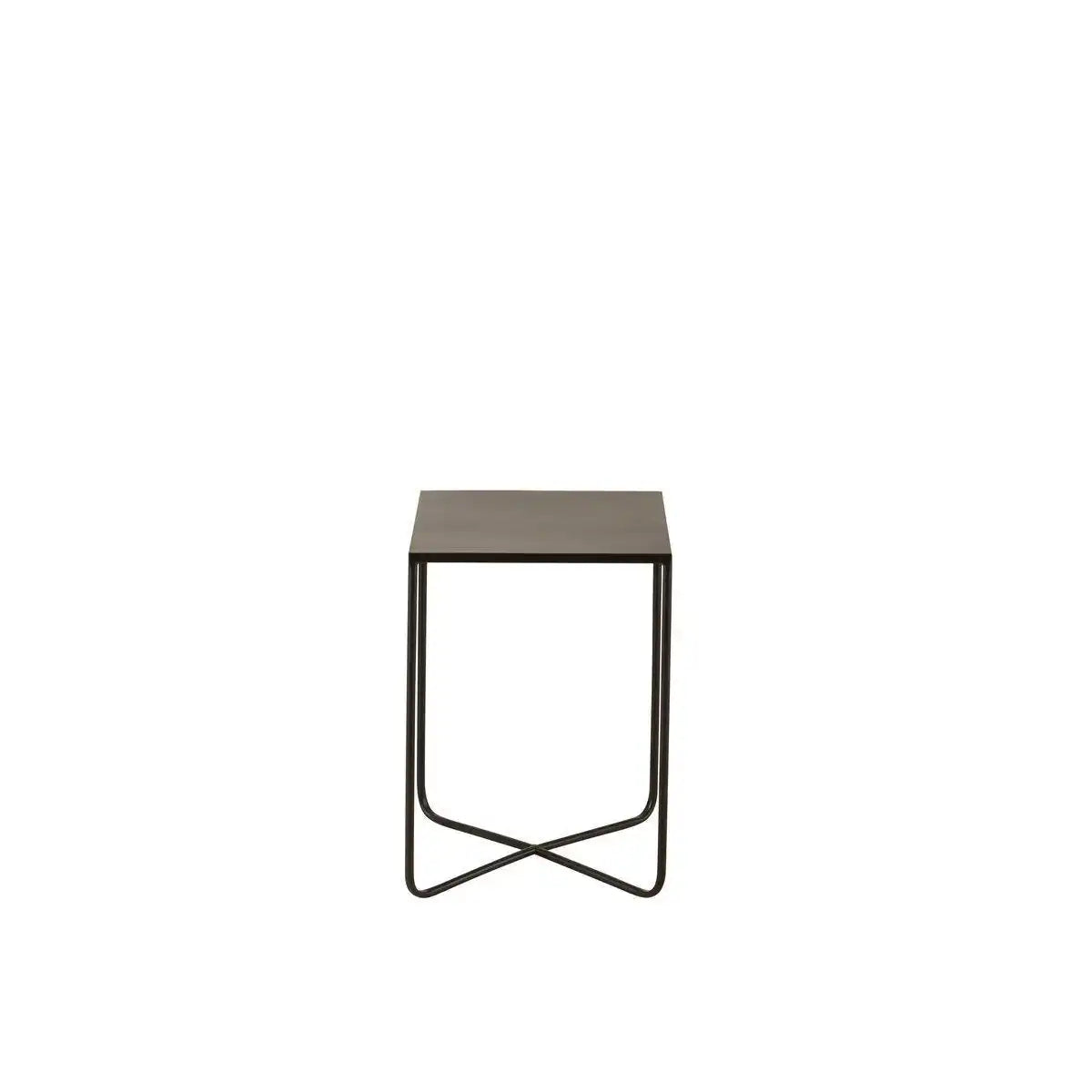 J-Line Beistelltisch Cross Frame – Metall – Schwarz - HomeDesign Knaus