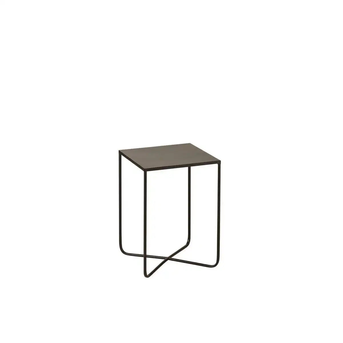 J-Line Beistelltisch Cross Frame – Metall – Schwarz - HomeDesign Knaus