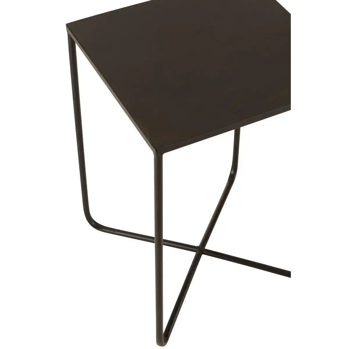 J-Line Beistelltisch Cross Frame – Metall – Schwarz - HomeDesign Knaus
