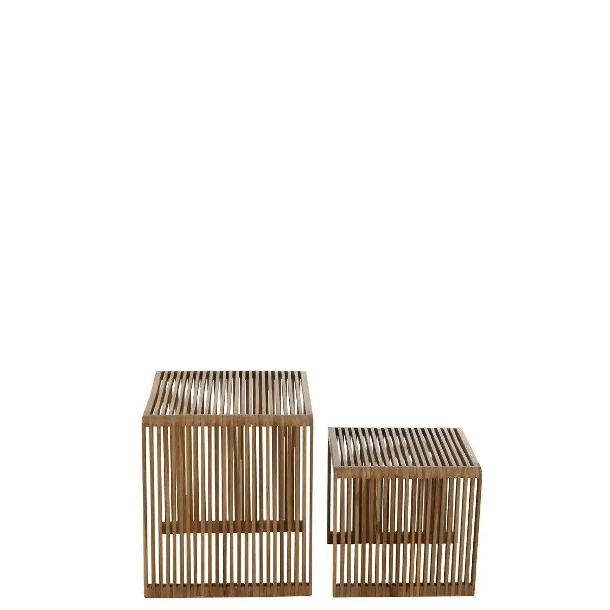 J-Line Beistelltisch Cube – Holz – Natur - HomeDesign Knaus