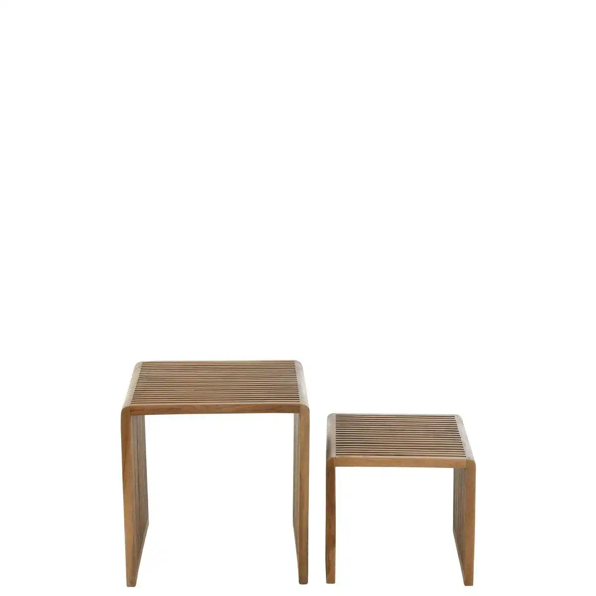 J-Line Beistelltisch Cube – Holz – Natur - HomeDesign Knaus