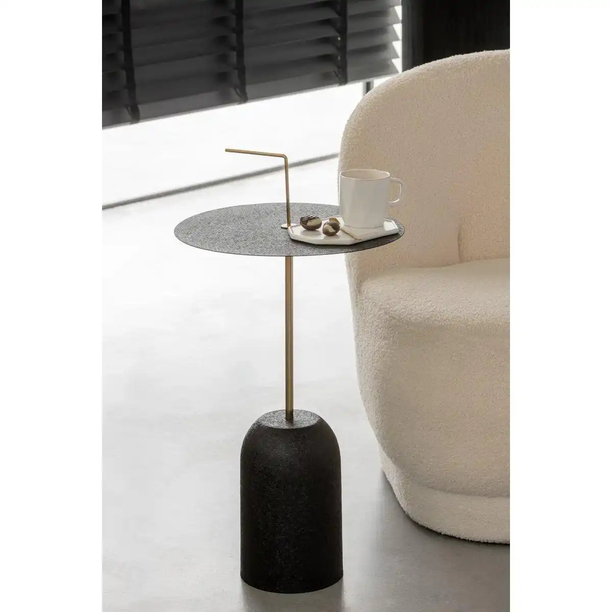 J-Line Beistelltisch Disc Metall Schwarz/Gold - HomeDesign Knaus