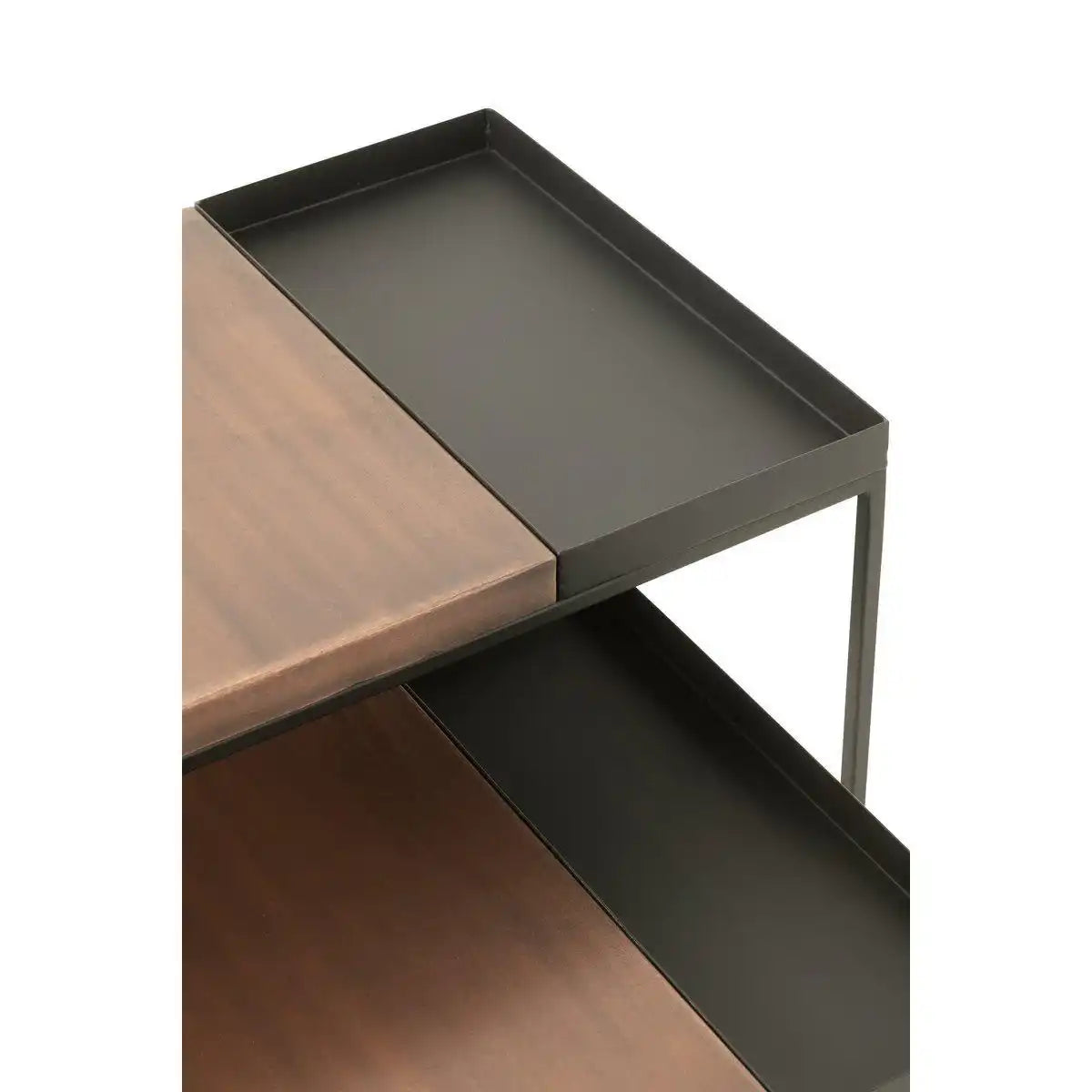 J-Line Beistelltisch – Metall – Bronze/Schwarz – 2er-Set - HomeDesign Knaus