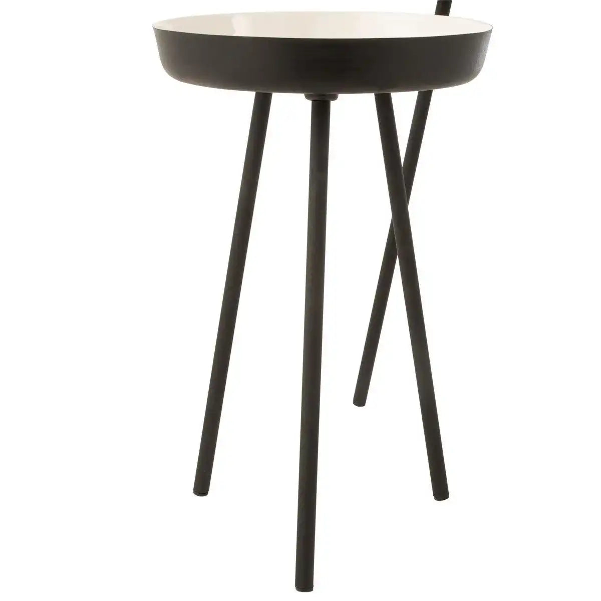 J-Line Beistelltisch – Metall – Schwarz/Weiß – 3er-Set - HomeDesign Knaus