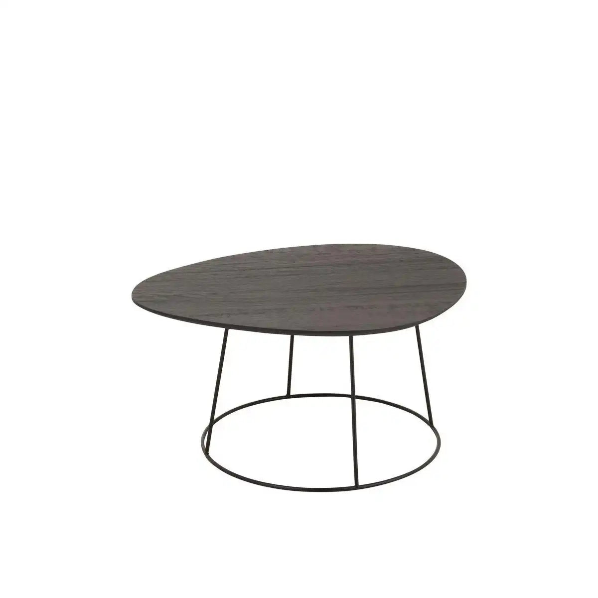 J-Line Beistelltisch Oval Holz/Metall Dunkelbraun L - HomeDesign Knaus
