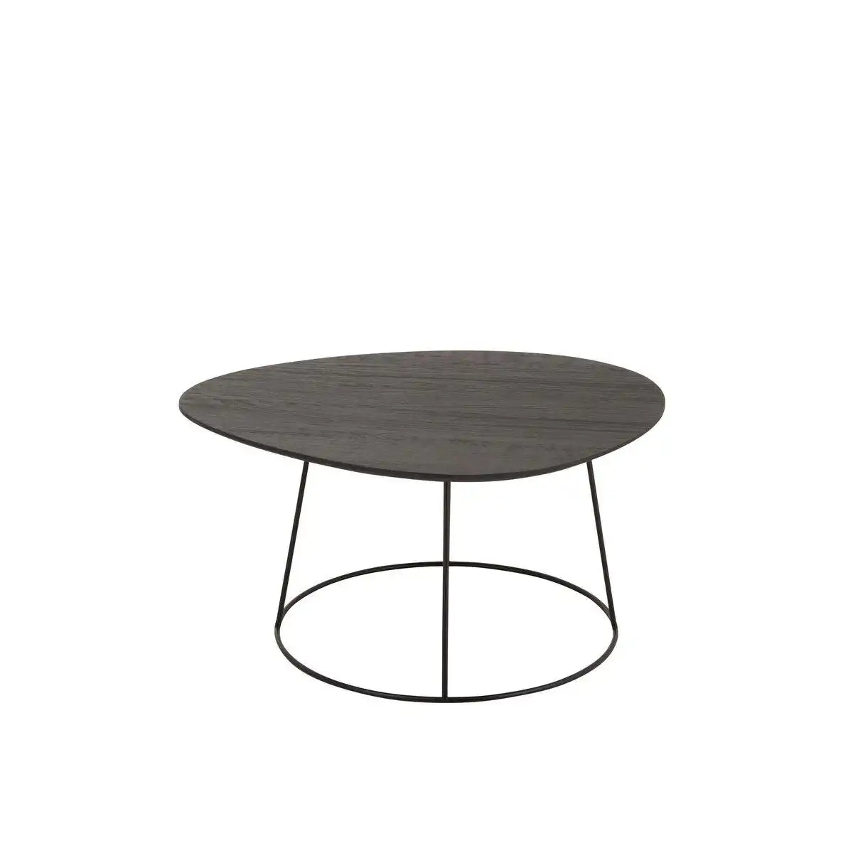 J-Line Beistelltisch Oval Holz/Metall Dunkelbraun L - HomeDesign Knaus