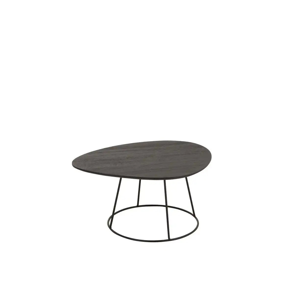 J-Line Beistelltisch Oval Holz/Metall Dunkelbraun S - HomeDesign Knaus