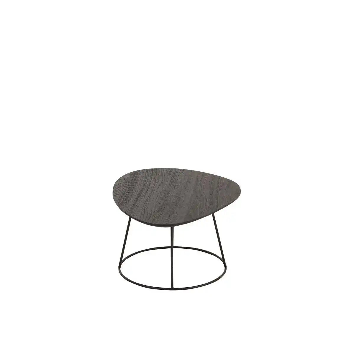 J-Line Beistelltisch Oval Holz/Metall Dunkelbraun S - HomeDesign Knaus