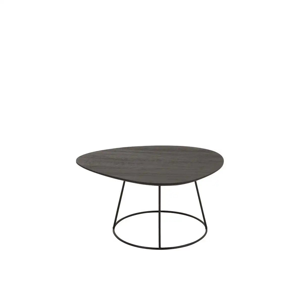 J-Line Beistelltisch Oval Holz/Metall Dunkelbraun S - HomeDesign Knaus