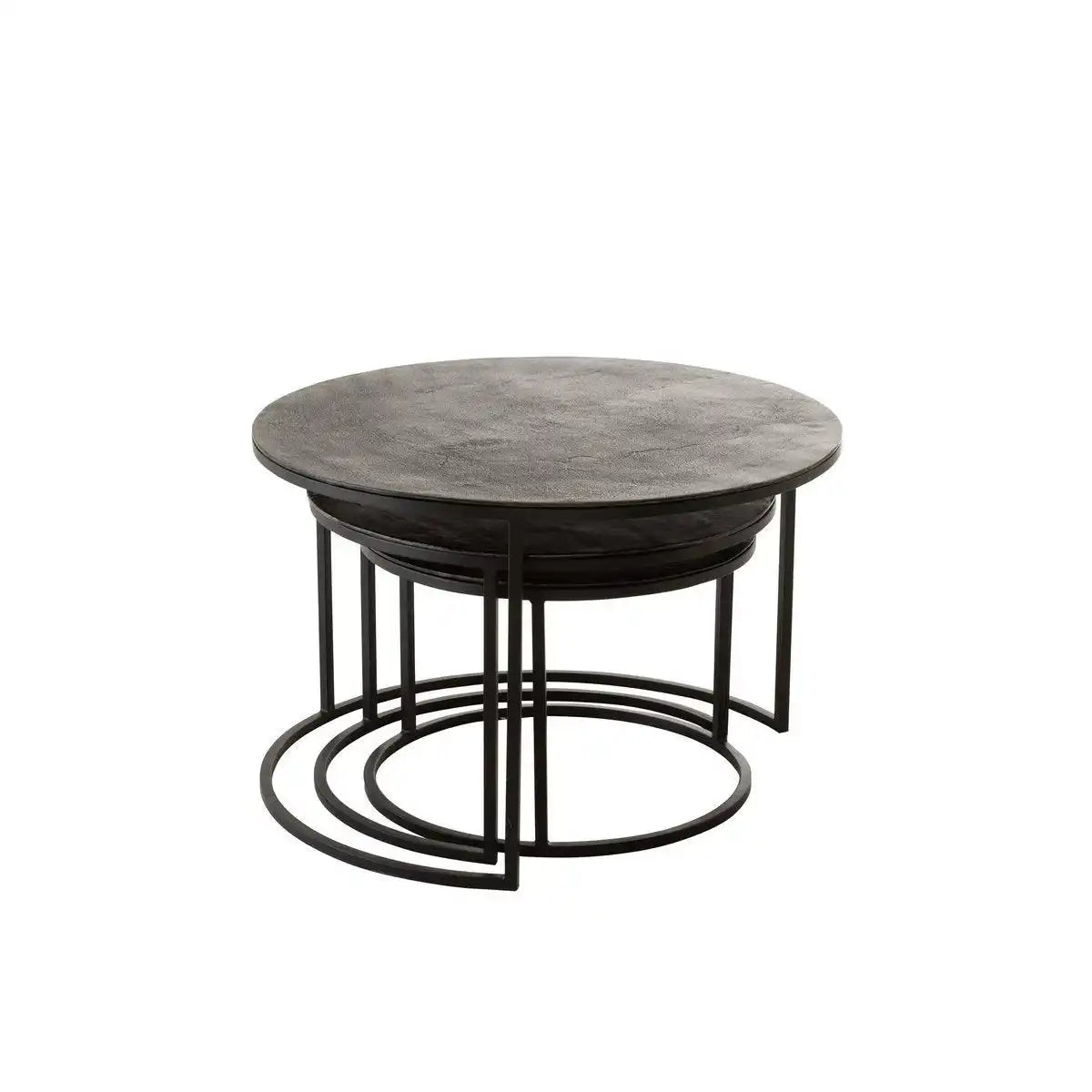J-Line Beistelltisch Oxidize – Aluminium/Eisen – Schwarz/Grün - HomeDesign Knaus