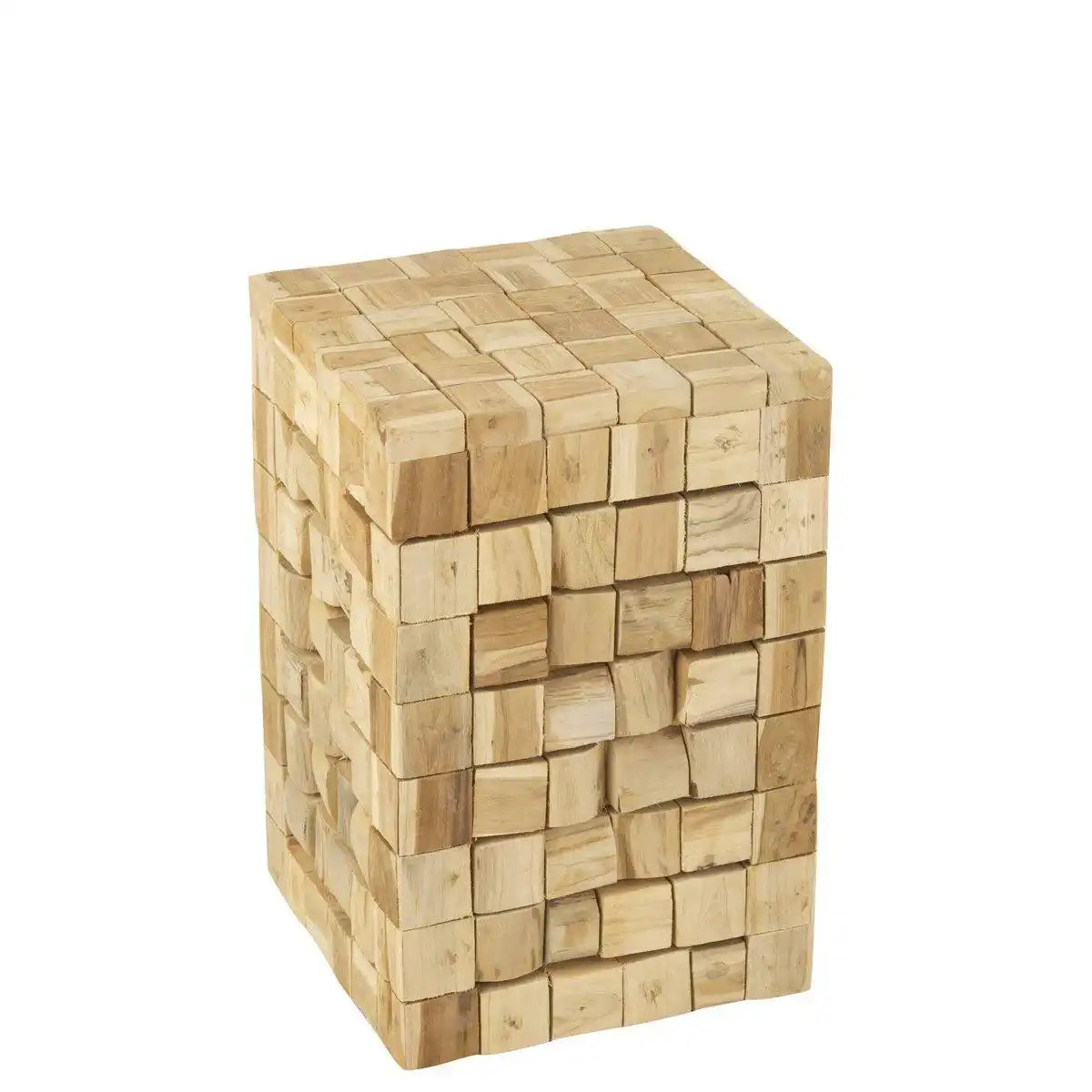 J-Line Beistelltisch Pieces Teak – Holz – Natur - HomeDesign Knaus