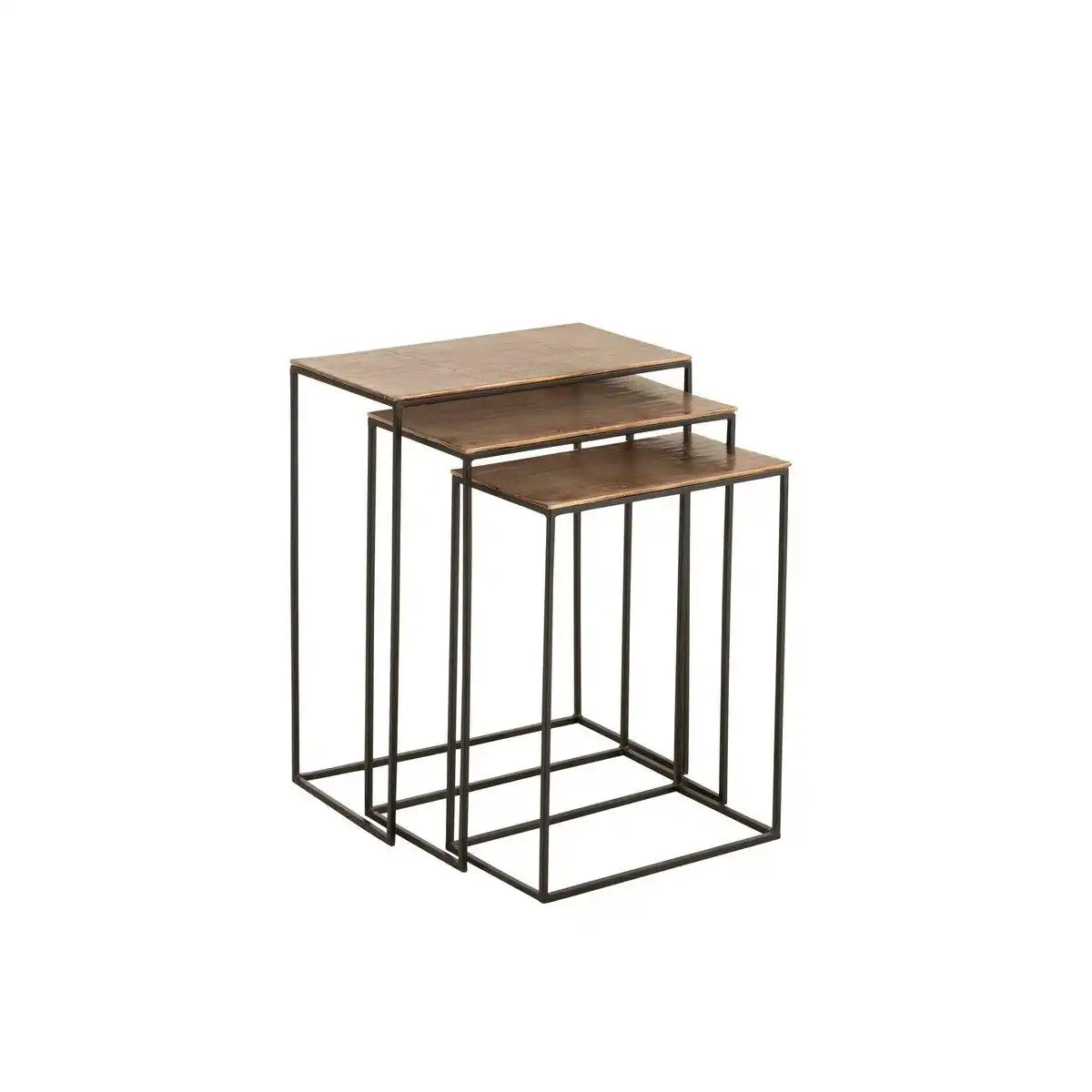 J-Line Beistelltisch Rechteck – Aluminium – Rost - HomeDesign Knaus