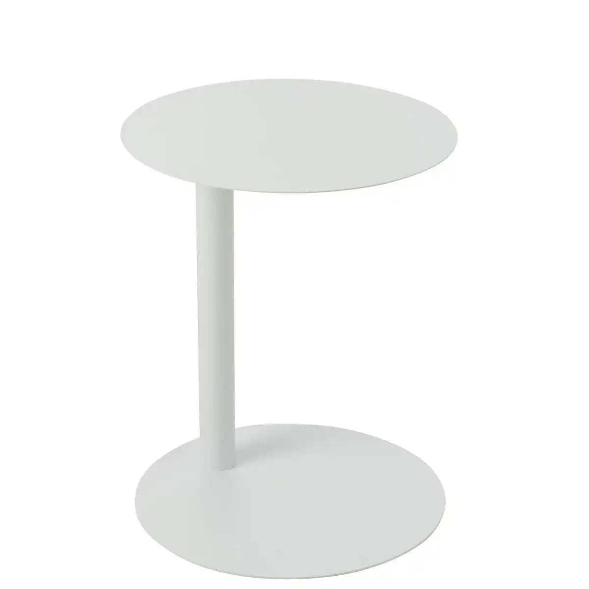J-Line Beistelltisch Rund Metall Weiß - HomeDesign Knaus