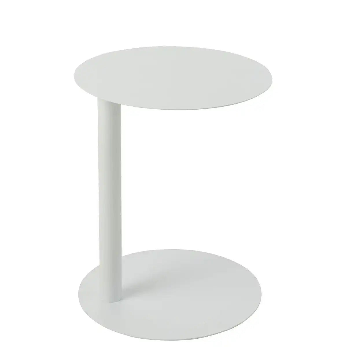 J-Line Beistelltisch Rund Metall Weiß - HomeDesign Knaus