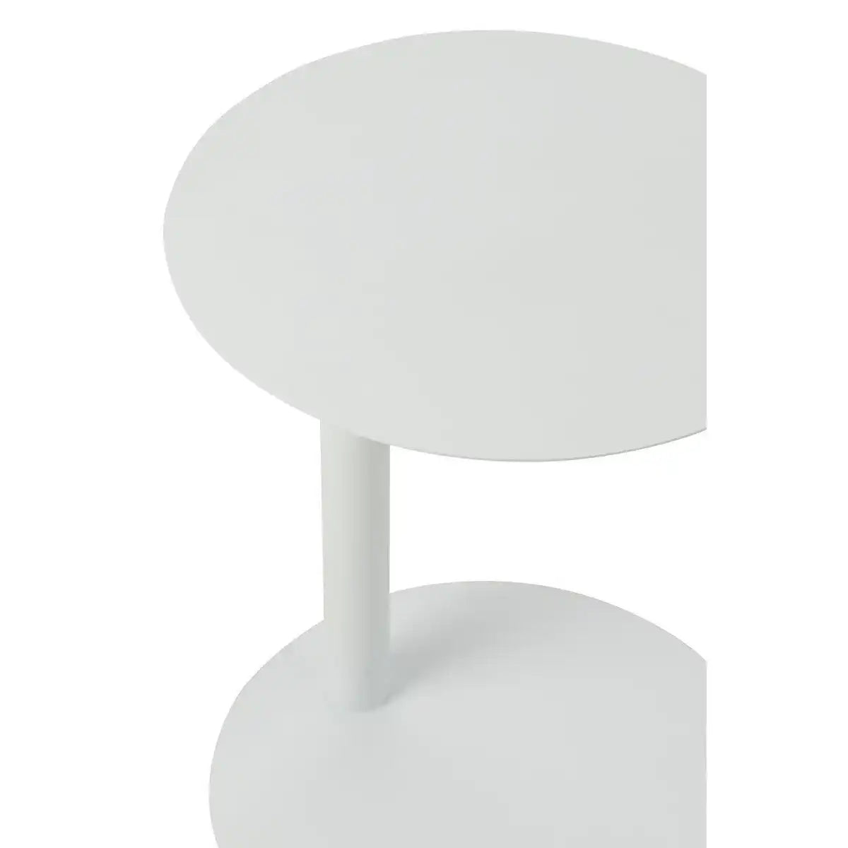 J-Line Beistelltisch Rund Metall Weiß - HomeDesign Knaus