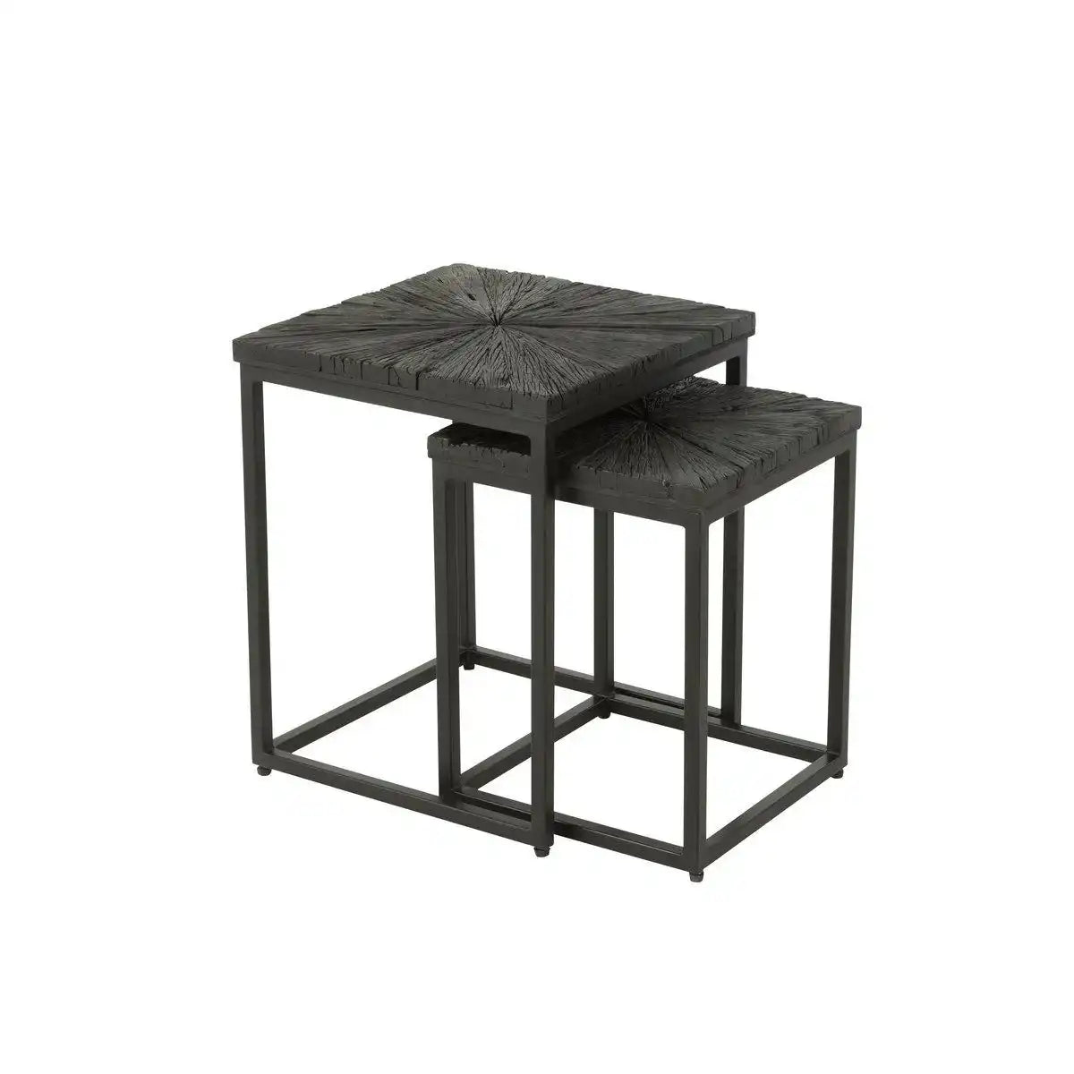 J-Line Beistelltisch Shanil – Holz/Eisen – Schwarz - HomeDesign Knaus