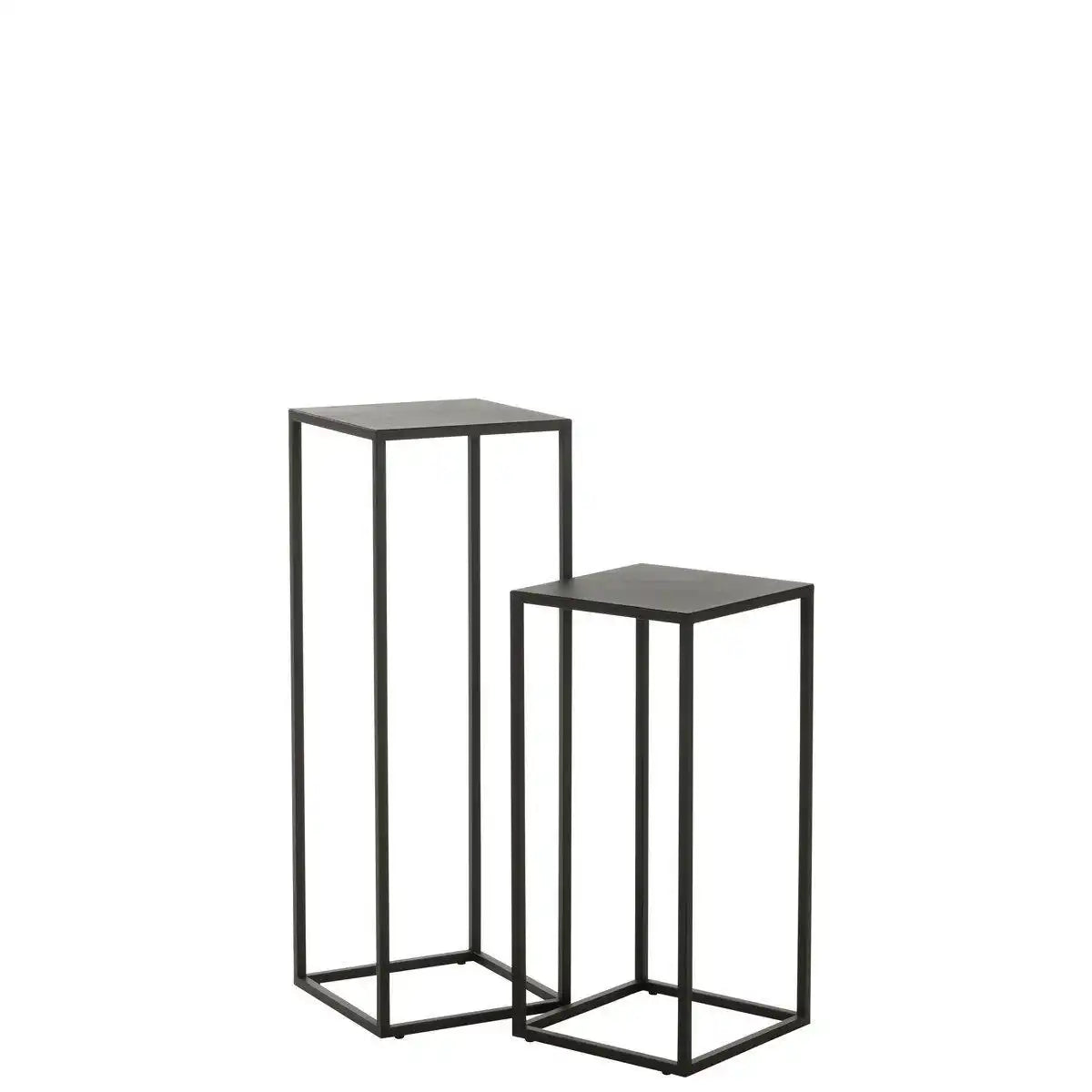 J-Line Beistelltisch Square – Metall – Schwarz - HomeDesign Knaus