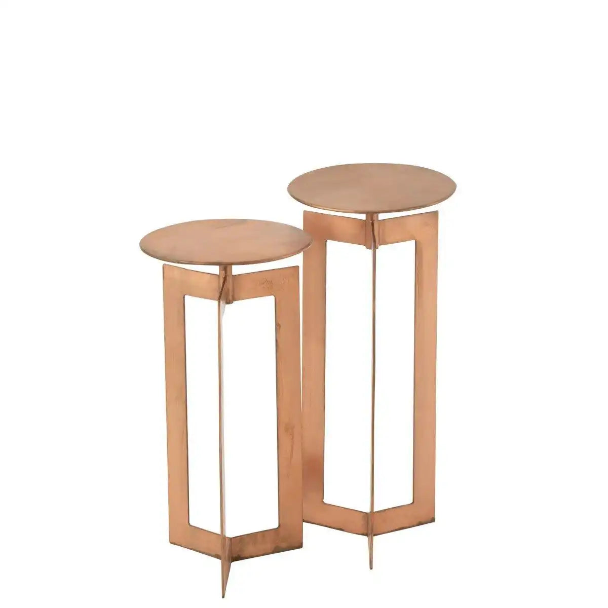 J-Line Beistelltisch Zino High – Eisen – Kupfer – - HomeDesign Knaus