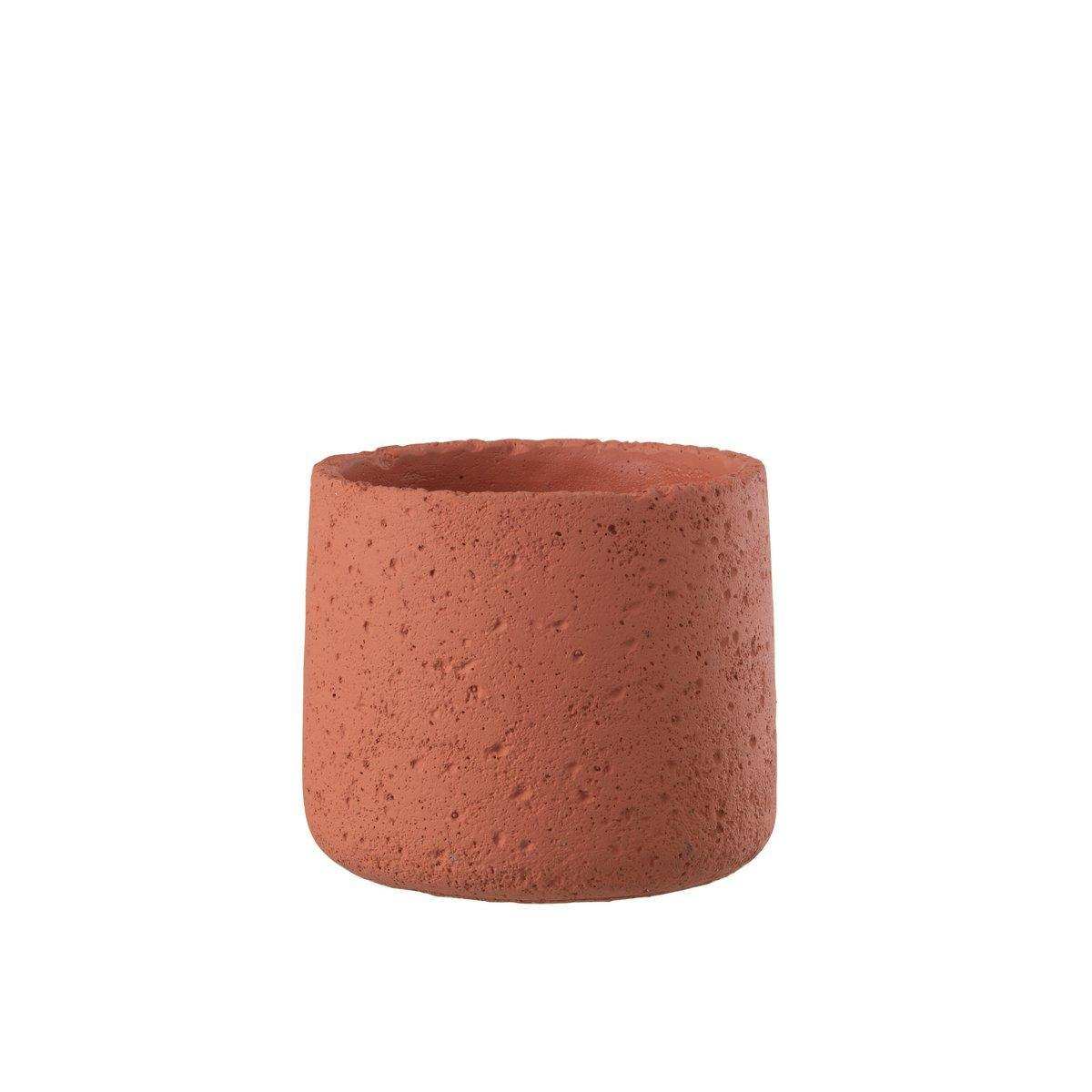 J-Line Bloempot Potine Cement Terracotta Medium - HomeDesign Knaus