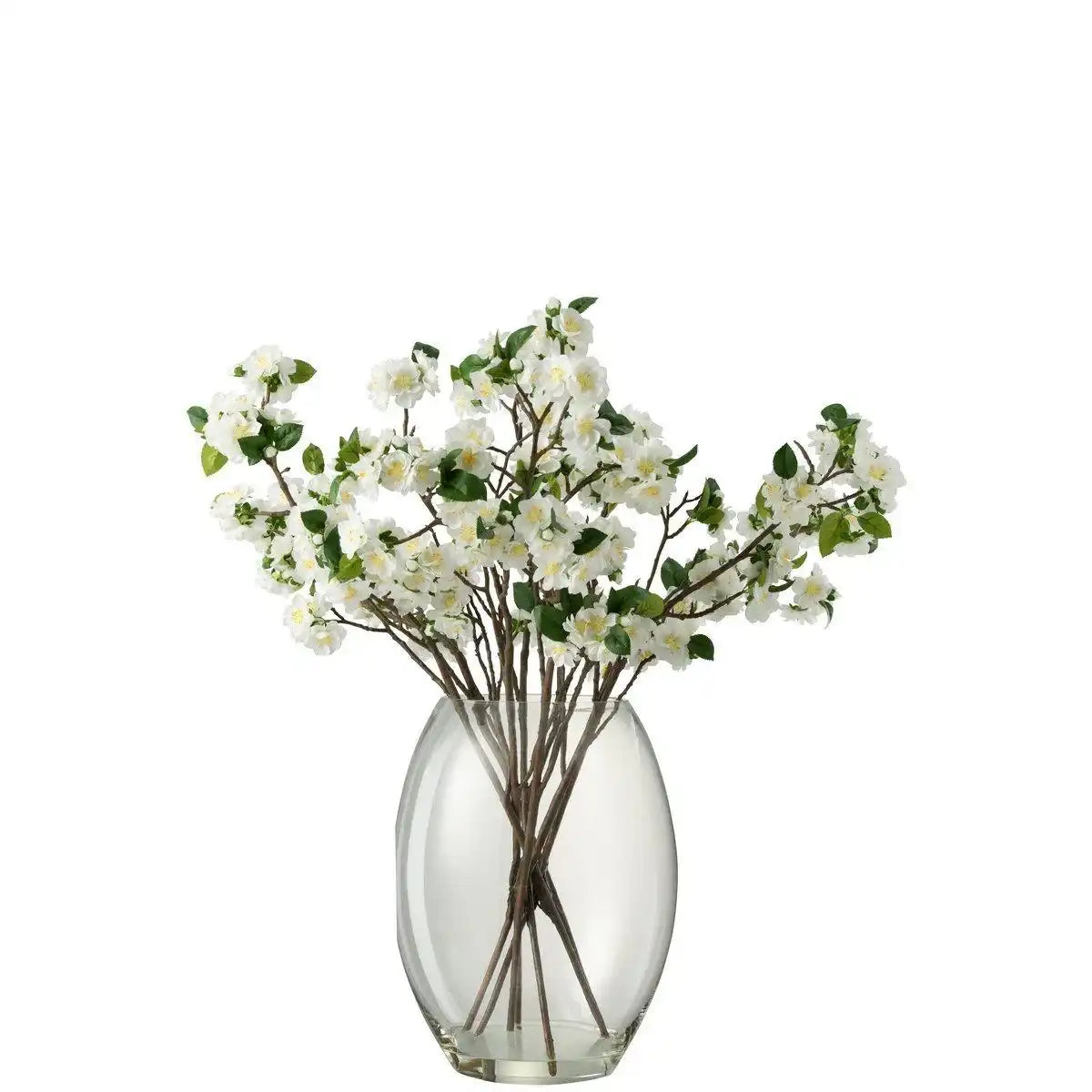 J-Line Blossom In Vase – Kunststoff – Glas – Weiß – extra groß - HomeDesign Knaus