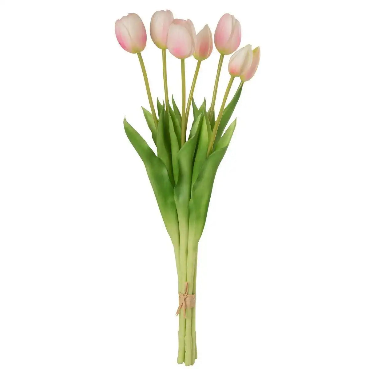 J-Line Blumenstrauß aus Tulpen, 7 Stück, PU, Hellrosa, groß - HomeDesign Knaus