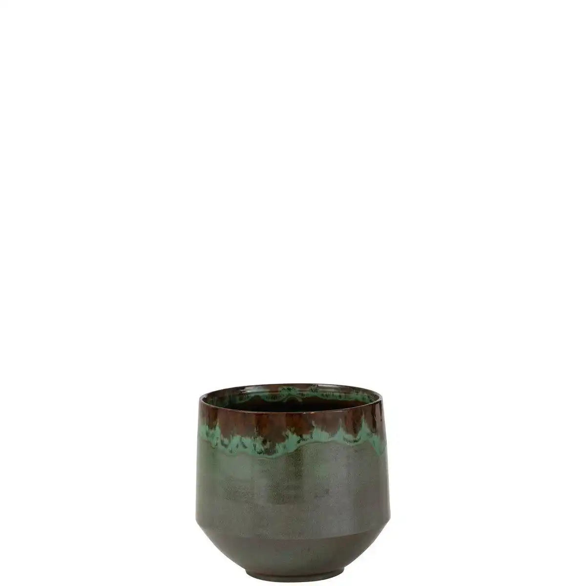 J-Line Blumentopf Aline - Keramik - Grün - Mittel - Ø 23,50 cm - HomeDesign Knaus
