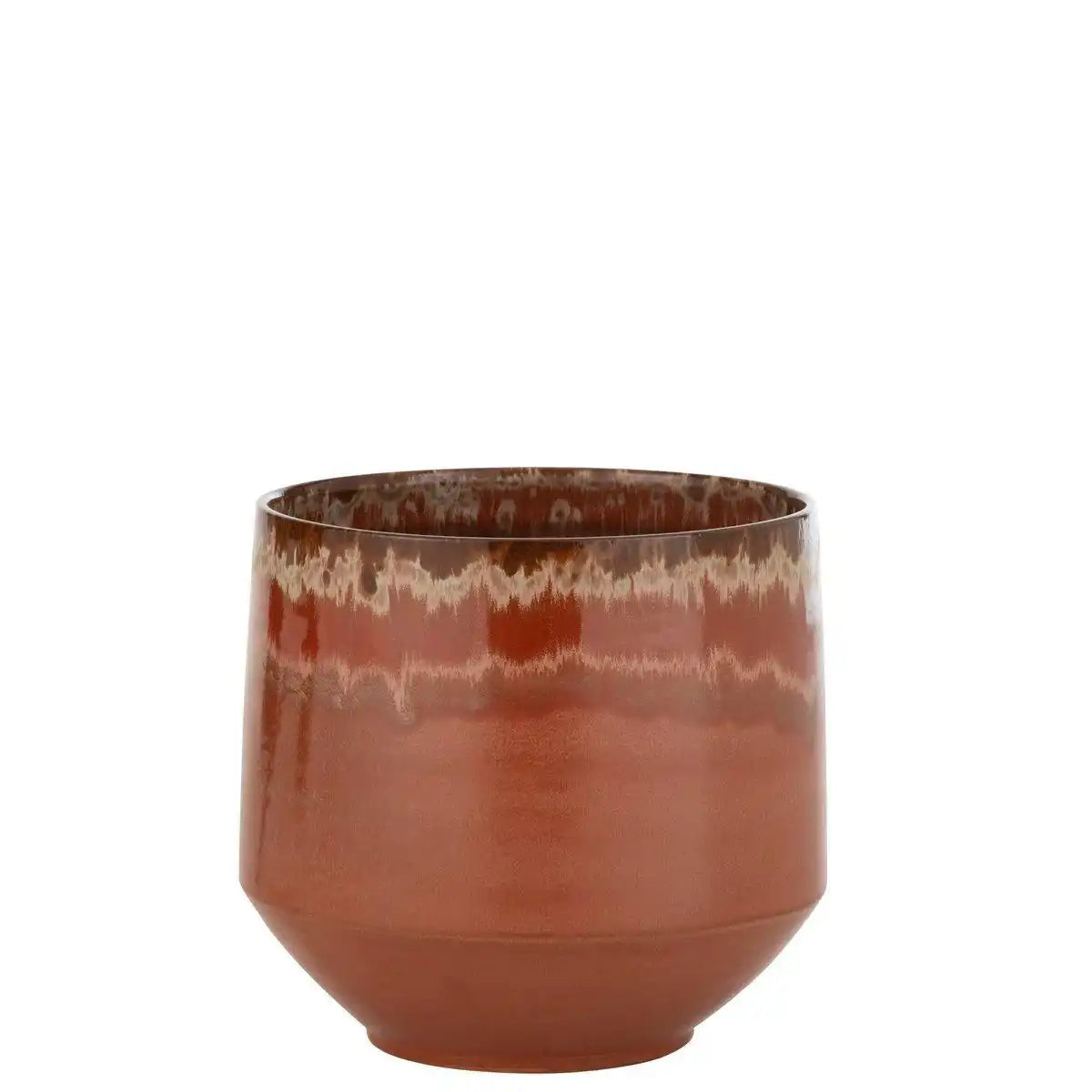 J-Line Blumentopf Aline - Keramik - Rot - extra groß - Ø 32,50 cm - HomeDesign Knaus