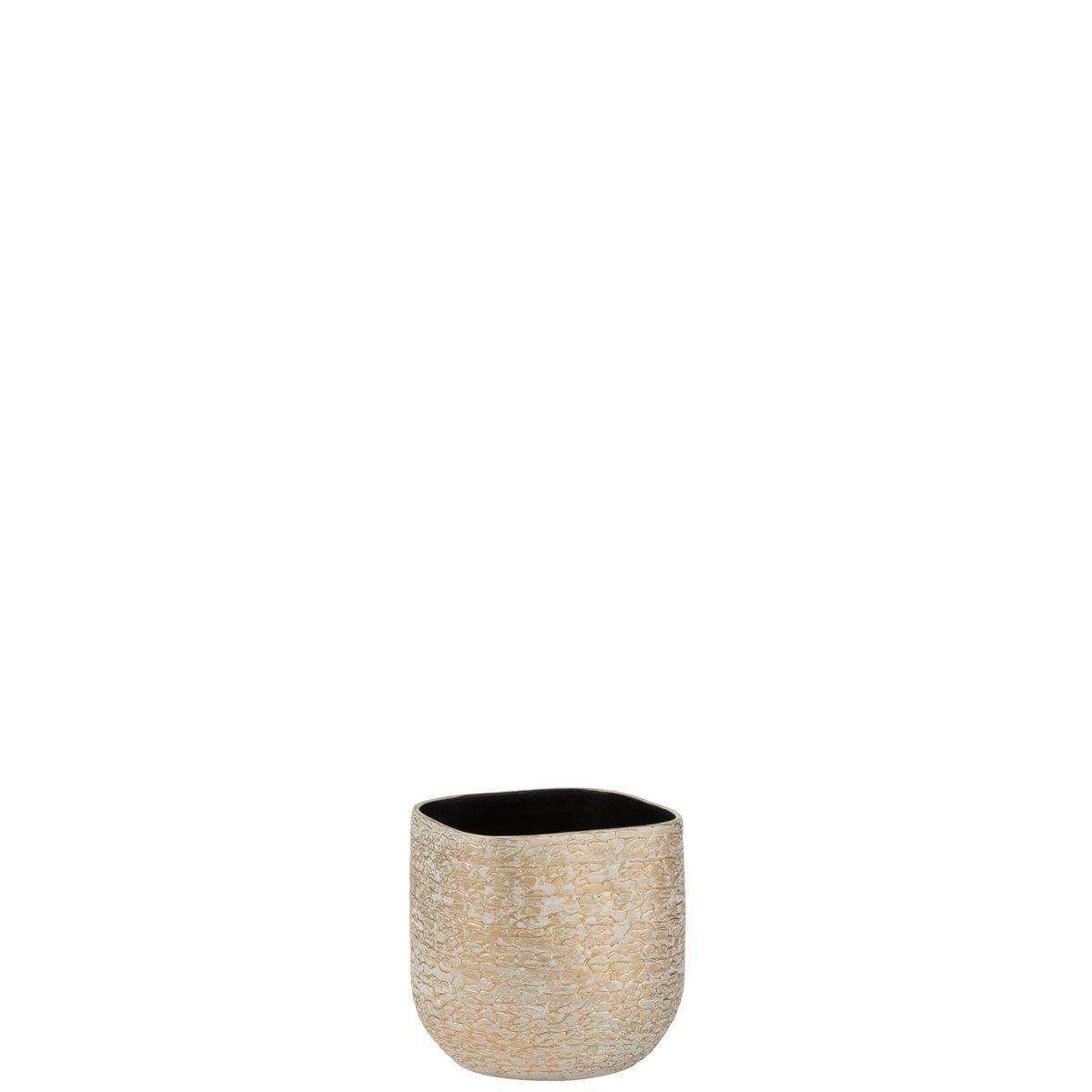 J-Line Blumentopf Audrey - Keramik - Champagner - klein - Ø 18,50 cm - HomeDesign Knaus