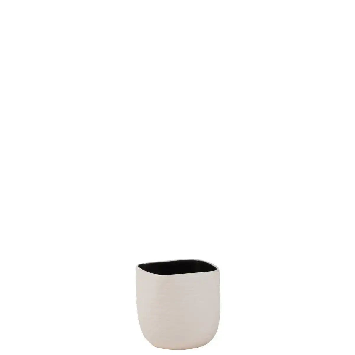 J-Line Blumentopf Audrey - Keramik - Weiß - klein - Ø 20,50 cm - HomeDesign Knaus