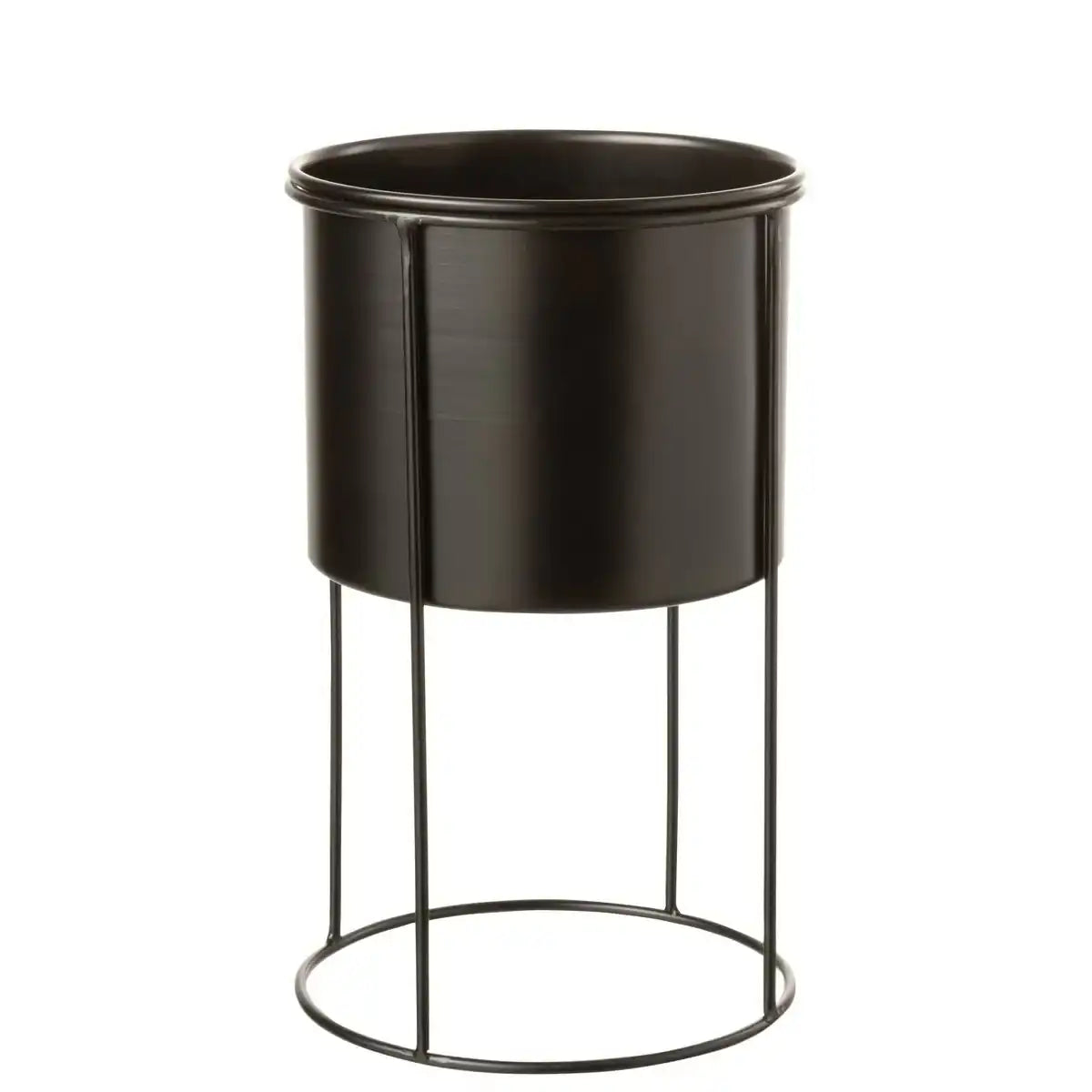 J-Line Blumentopf auf Fuß - Metall - Schwarz - Groß - Ø 18,00 cm - HomeDesign Knaus