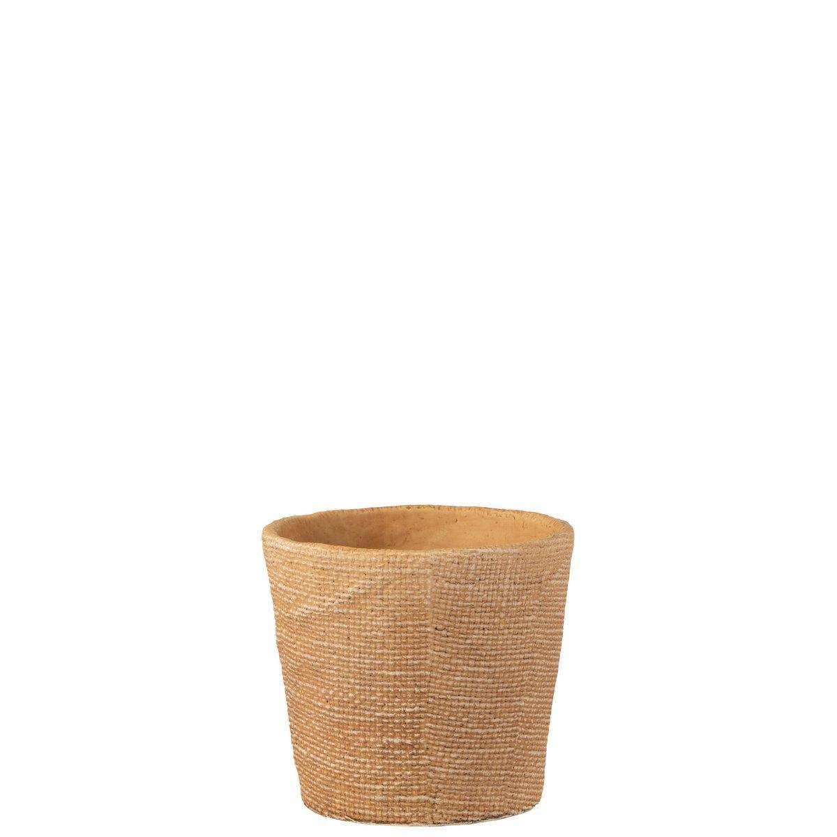 J-Line Blumentopf Bistro - Zement - Natur - Ø 16,5 cm - - HomeDesign Knaus