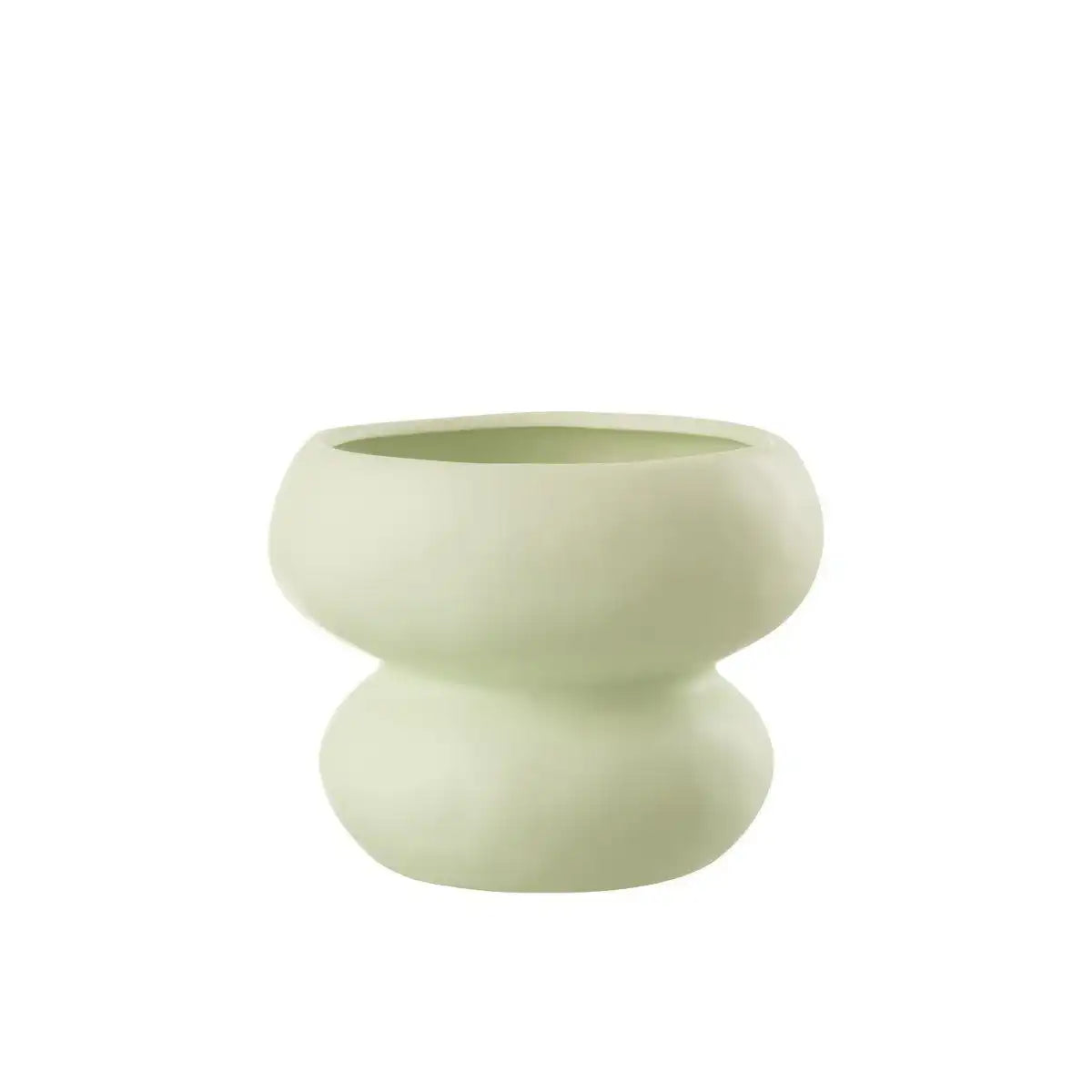 J-Line Blumentopf Circle - Porzellan - hellgrün - Ø 19,50 cm - HomeDesign Knaus