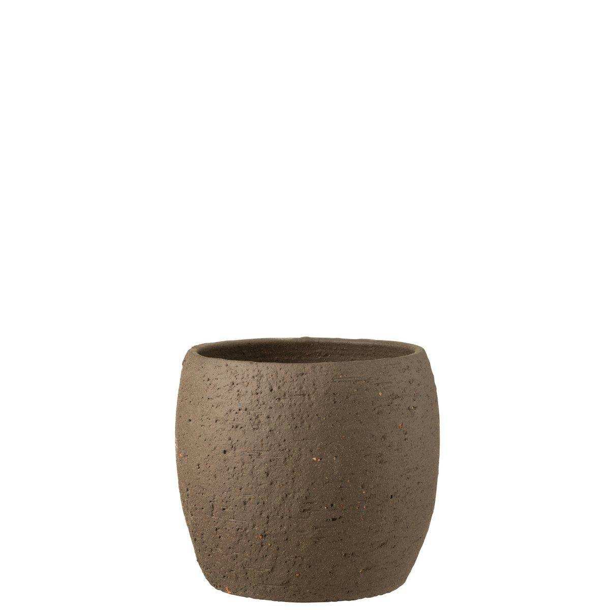 J-Line Blumentopf Enya - Keramik - Braun - extra groß - Ø 28,00 cm - HomeDesign Knaus